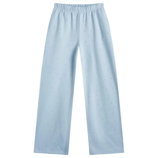Good American Women's Crystal Wide Leg Sweatpants Winter Sky