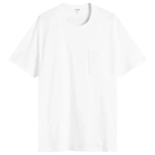 Loewe Men's Anagram Pocket T-Shirt White