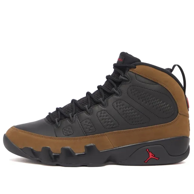 Nike Jordan Air Jordan Men's 9 Retro Sneaker Black/True Red/Light Olive
