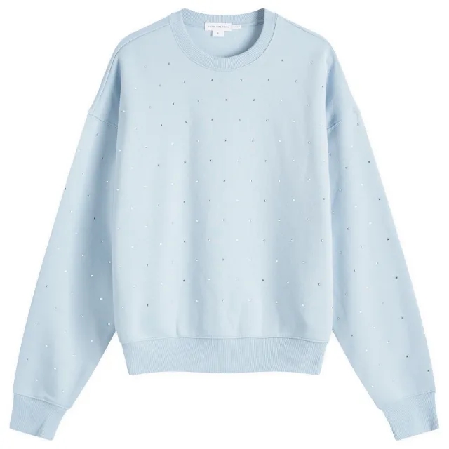 Good American Women's Crystal Crewneck Sweatshirt Winter Sky
