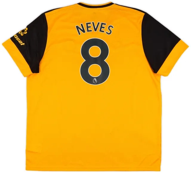 adidas 2020-21 Wolves Home Shirt Neves #8 - 7/10 - (XXL)