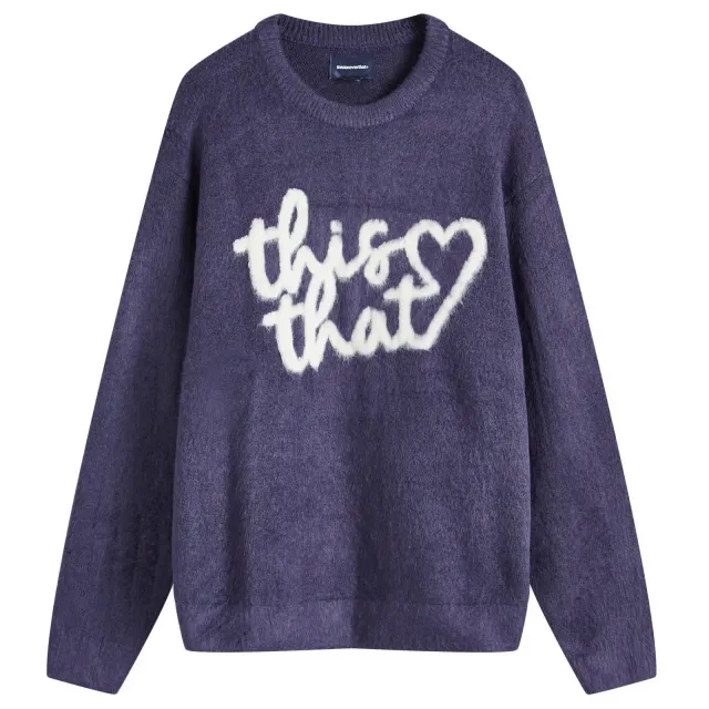 thisisneverthat Men's Logo Knit Sweat Purple