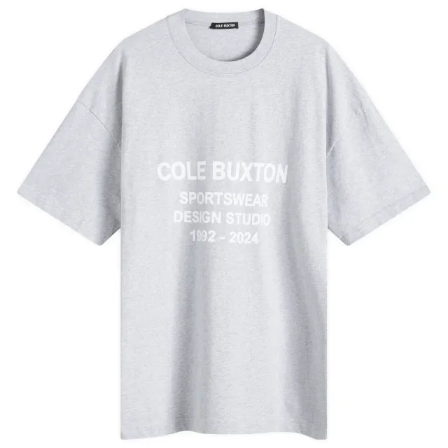 Cole Buxton Men's Design Studios T-Shirt Light Grey Marl
