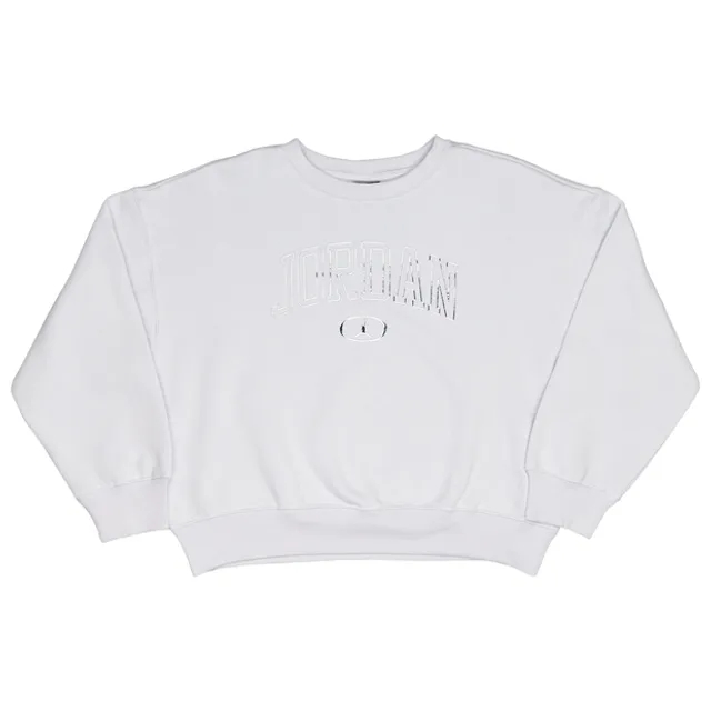 Nike Jordan Jordan Girls Metallic Jumpman Crewneck - Grey - Size XL/G - Grey