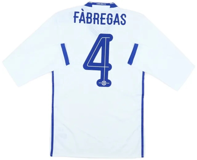 adidas 2016-17 Chelsea Player Issue Third L/S Shirt Fabregas #4 (M)