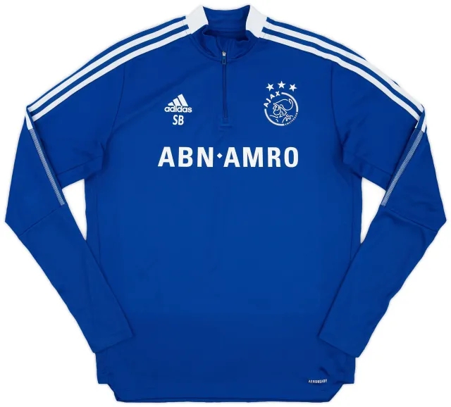 2021-22 Ajax adidas Staff Issue 1/4 Zip Training Top SB SB - 8/10 - (L)
