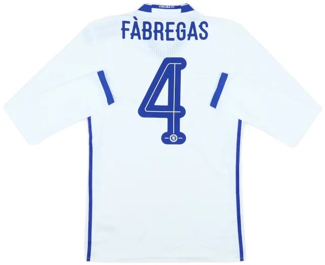 adidas 2016-17 Chelsea Player Issue Third L/S Shirt Fabregas #4 (M)