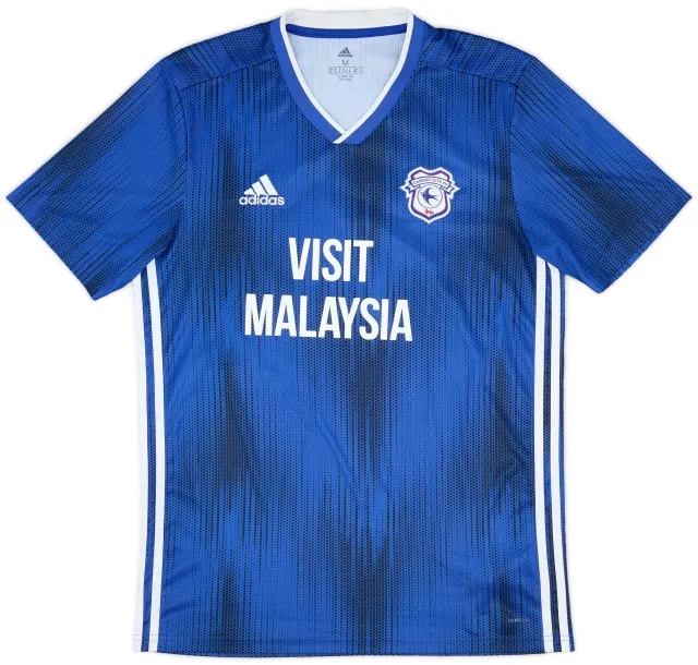 adidas 2019-20 Cardiff City Home Shirt - 8/10 - (M)