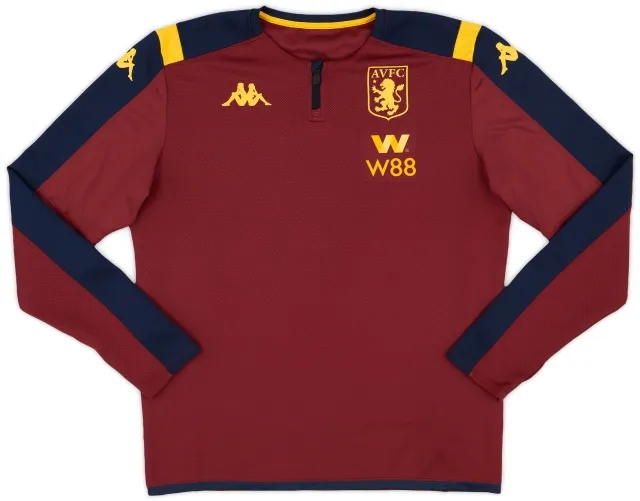 2019-20 Aston Villa Kappa 1/4 Zip Training Top - 9/10 - (XL)