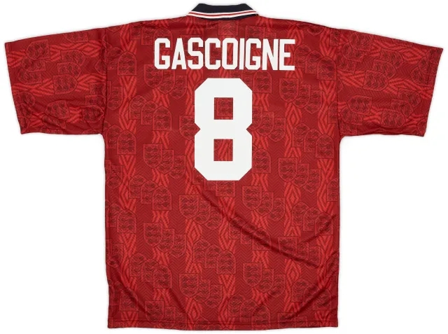 Umbro 1993-95 England Away Shirt Gascoigne #8 (XL)