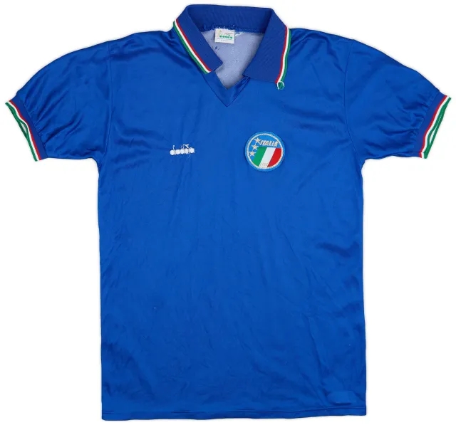 Diadora 1986-91 Italy Home Shirt - 5/10 - (S)