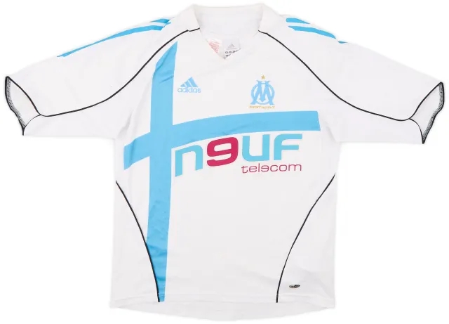 adidas 2005-06 Olympique Marseille Home Shirt - 6/10 - (XL.Boys)