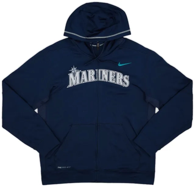 2012 Seattle Mariners Nike Full-Zip Hooded Sweat Top - 8/10 - (M)