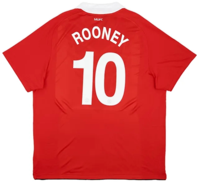 Nike 2010-11 Manchester United Home Shirt Rooney #10 (XXL)
