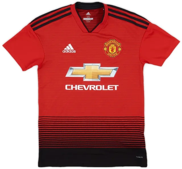 adidas 2018-19 Manchester United Home Shirt - 9/10 - (XS)