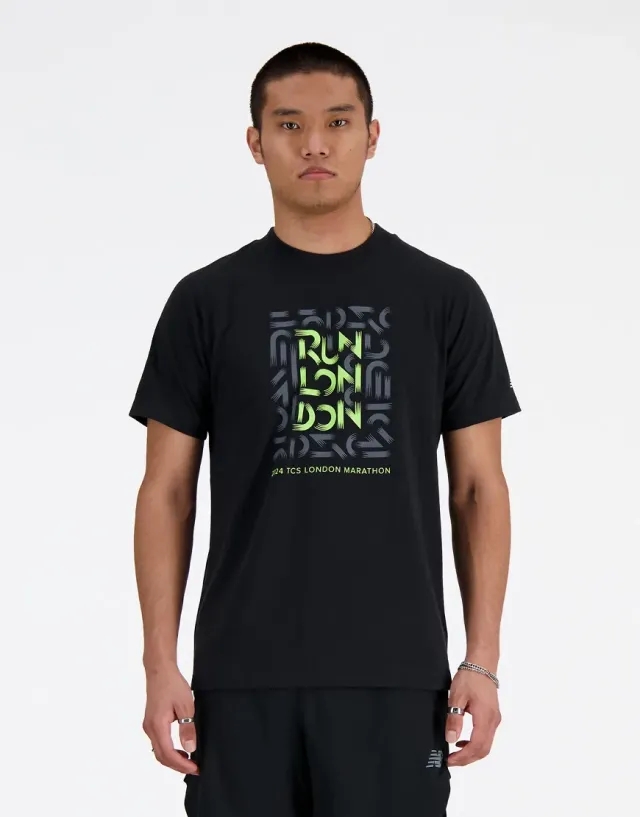 New Balance London Edition Graphic T-Shirt In Black
