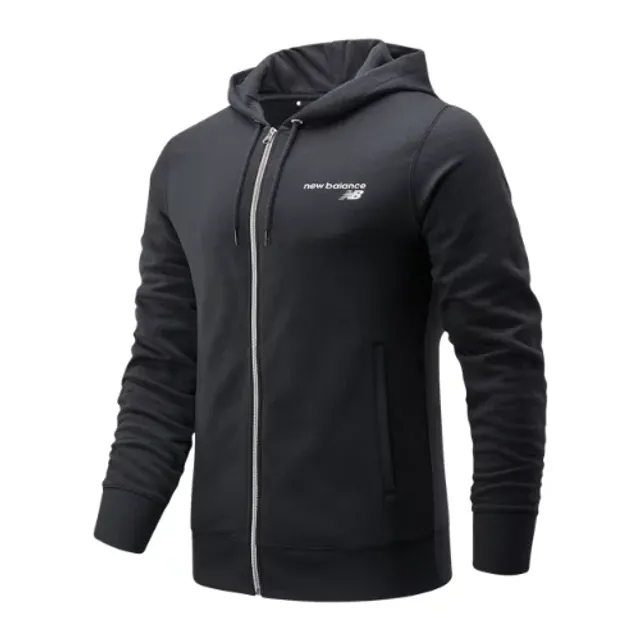 New Balance Men's NB Classic Core Full Zipper in Black Cotton