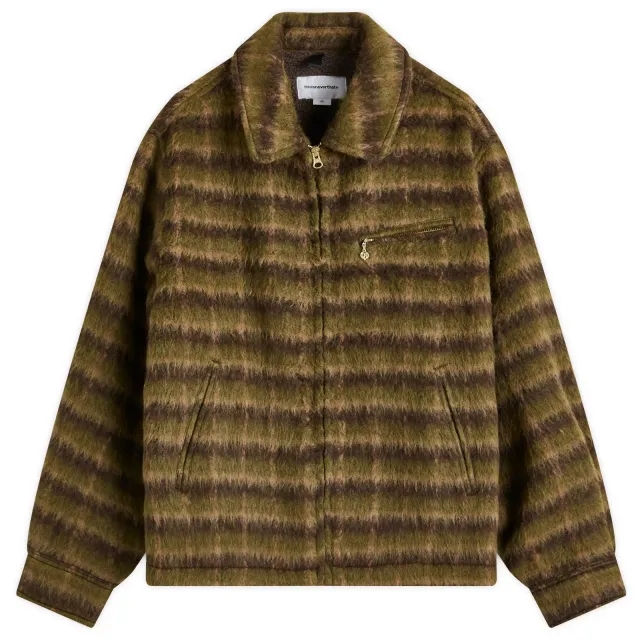 thisisneverthat Men's Brushed Wool Check Jacket Dark Brown