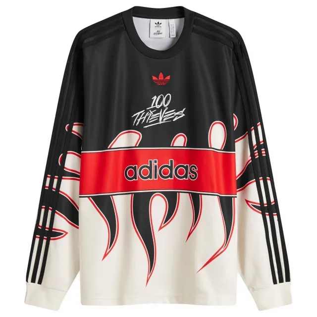 Adidas Men's x 100 Thieves Long Sleeve T-Shirt Multi