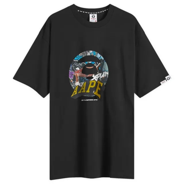 AAPE By A Bathing Ape Theme T-Shirt, Black