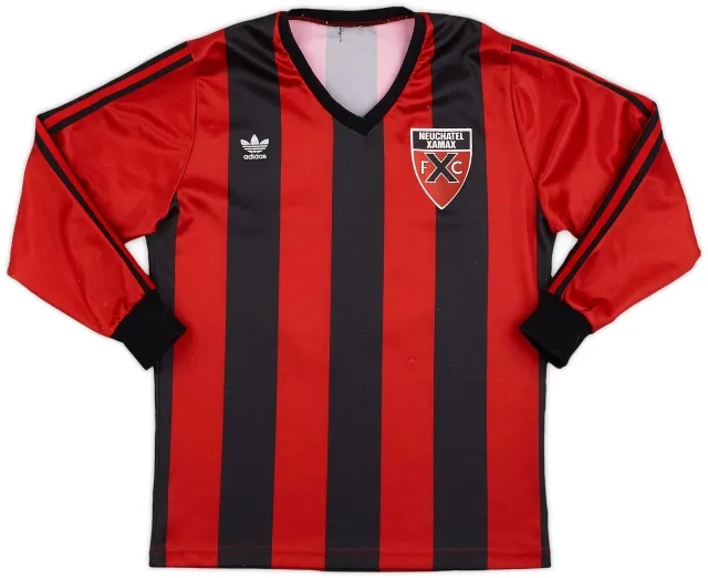 adidas Originals 1989-91 Neuchatel Xamax Home L/S Shirt #4 - 6/10 - (L.Boys)