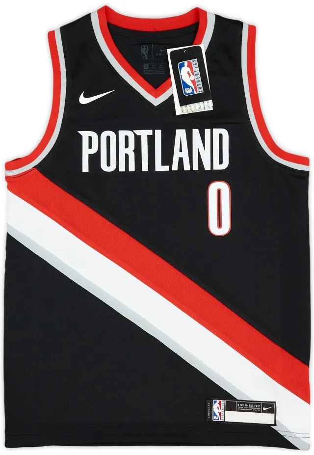 2017-23 Portland Trail Blazers Lillard #0 Nike Swingman Away Jersey (M.Kids)
