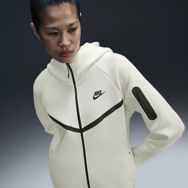 Nike Hoodie Tech Fleece Fz Windrunner - ['White']