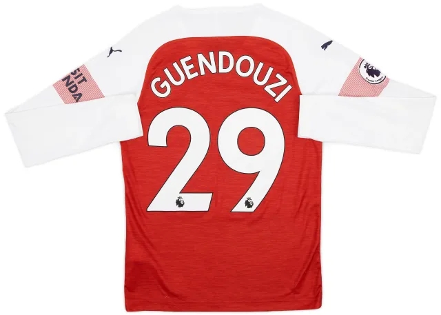 Puma 2018-19 Arsenal Home L/S Shirt Guendouzi #29 - 7/10 - (XS)