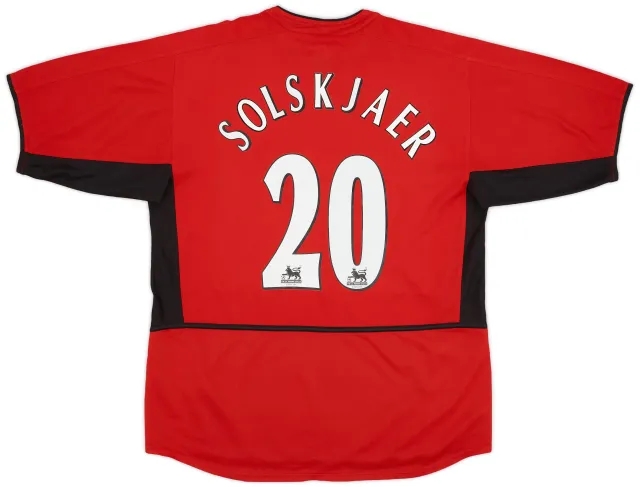 Nike 2002-04 Manchester United Home Shirt Solskjaer #20 - 8/10 - (L)