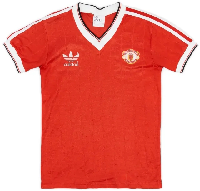 adidas 1982-84 Manchester United Home Shirt - 8/10 - (L.Boys)