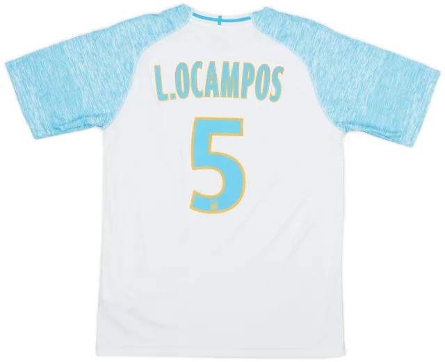 Puma 2018-19 Olympique Marseille Home Shirt L. Ocampos #5 - 6/10 - (M)