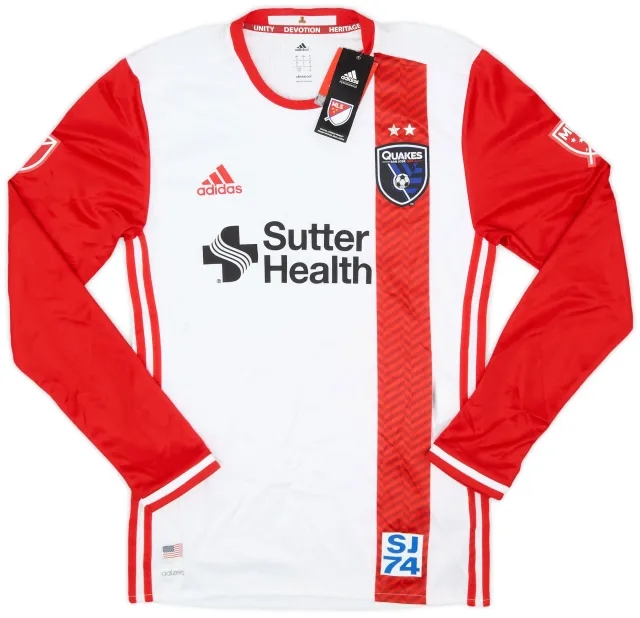 adidas 2016-17 San Jose Earthquakes Authentic Away L/S Shirt (S)