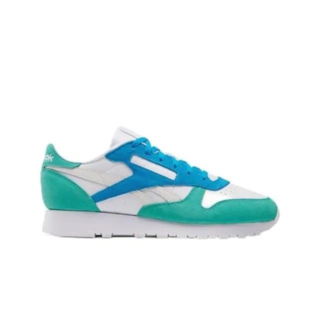 Reebok Women's Classic Leather Trainers - White/Unleashed Green/Grey -  Size: UK 3.5