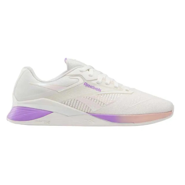 Reebok Women's Nano X4 Training Shoes - Chalk/Washed Clay/Dgtl Purple - UK 3.5 - White