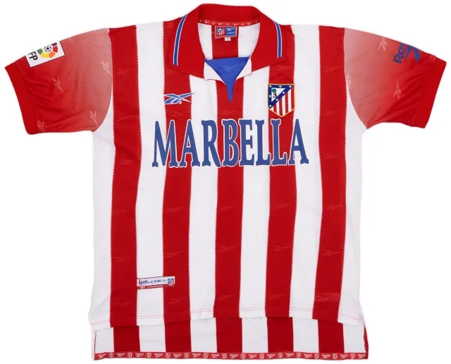 Reebok Atlético Madrid Mens SS Home Shirt 1998/99