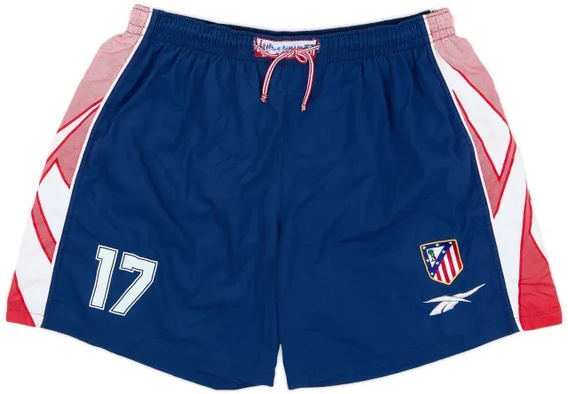 Reebok 1999-00 Atletico Madrid Player Issue Away Shorts #17 - 9/10 - (L)