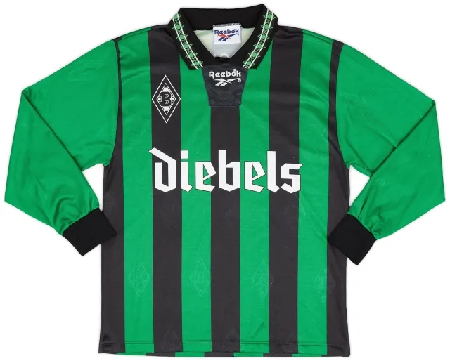 Reebok 1995-96 Borussia Monchengladbach Away L/S Shirt - 8/10 - (S)