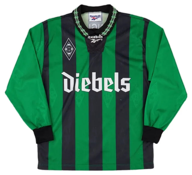Reebok 1995-96 Borussia Monchengladbach Away L/S Shirt - 8/10 - (S)