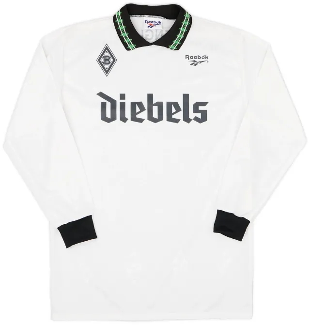Reebok 1995-96 Borussia Monchengladbach Home L/S Shirt - 8/10 - (M)
