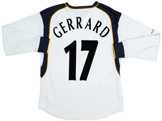 Reebok 2001-03 Liverpool Away L/S Shirt Gerrard #17 - 6/10 - (M)