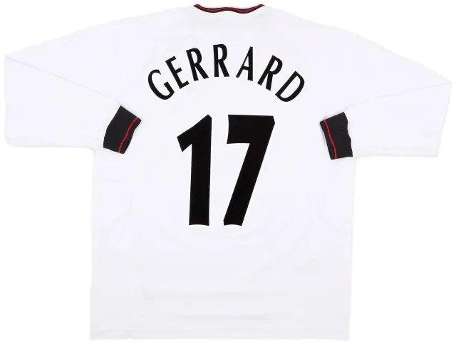 Reebok 2003-04 Liverpool Away L/S Shirt Gerrard #17 - 5/10 - (XL)