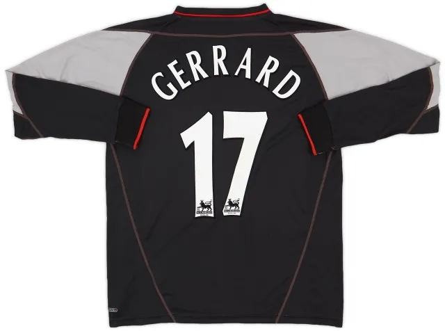 Reebok 2002-04 Liverpool Away L/S Shirt Gerrard #17 - 7/10 - (M)