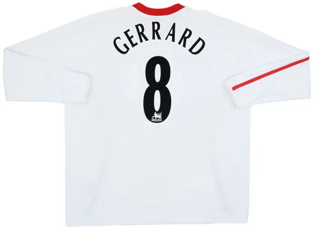 Reebok 2005-06 Liverpool Away L/S Shirt Gerrard #8 - 7/10 - (XXL)