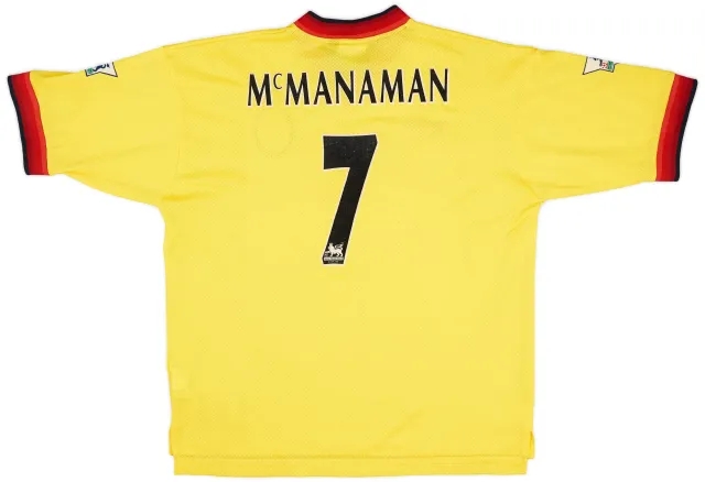 Reebok 1997-99 Liverpool Away Shirt McManaman #7 - 9/10 - (XL)