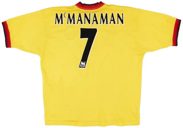 Reebok 1997-99 Liverpool Away Shirt McManaman #7 - 7/10 - (XL)