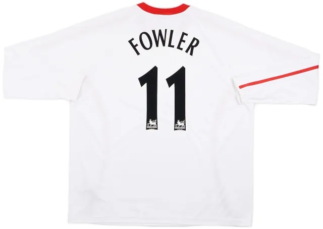 Reebok 2005-06 Liverpool Away L/S Shirt Fowler #11 - 9/10 - (XXL)