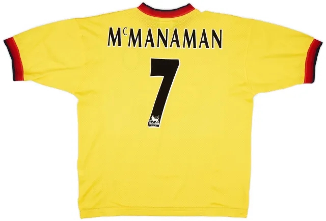 Reebok 1997-99 Liverpool Away Shirt McManaman #7 - 9/10 - (XL)