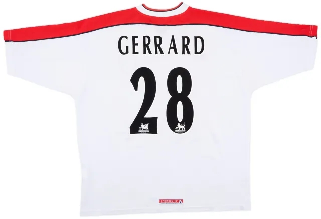 Reebok 1998-99 Liverpool Away Shirt Gerrard #28 - 6/10 - (XL)