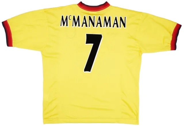 Reebok 1997-99 Liverpool Away Shirt McManaman #7 - 8/10 - (XL)