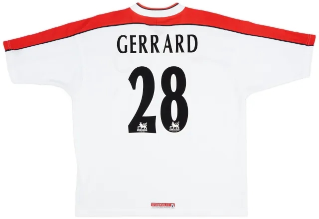 Reebok 1998-99 Liverpool Away Shirt Gerrard #28 - 5/10 - (XL)